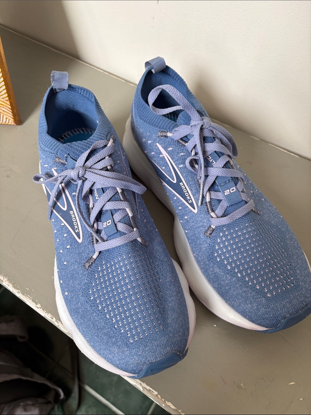 Brooks Sky Blue Knit Running Shoes